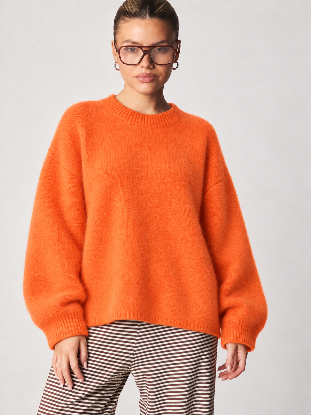 Vitamin C Oversized Fuzzy Knit Sweater