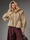Off Duty Khaki Waterproof Utility Hooded Jacket