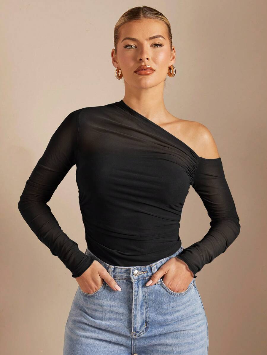 Eclipse Black Asymmetric Mesh Top