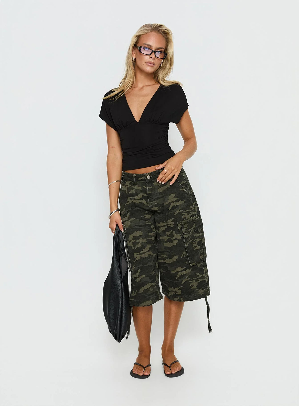 Off Duty Camo Cargo Bermuda Shorts