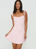 Blush Bloom Pink Lace Mini Dress