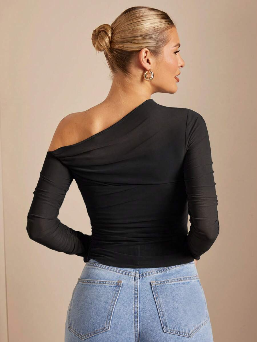 Eclipse Black Asymmetric Mesh Top