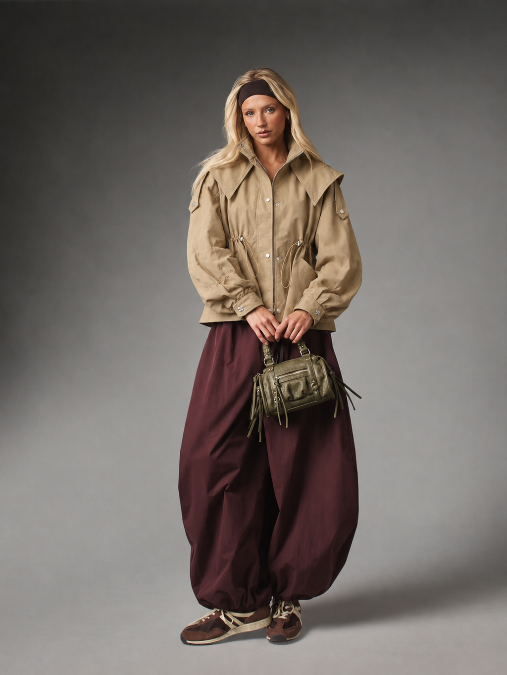 Off Duty Khaki Waterproof Utility Hooded Jacket