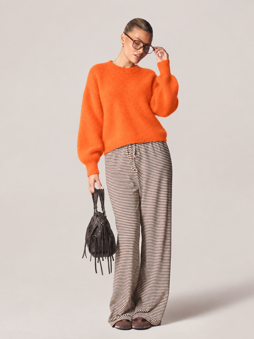 Vitamin C Oversized Fuzzy Knit Sweater