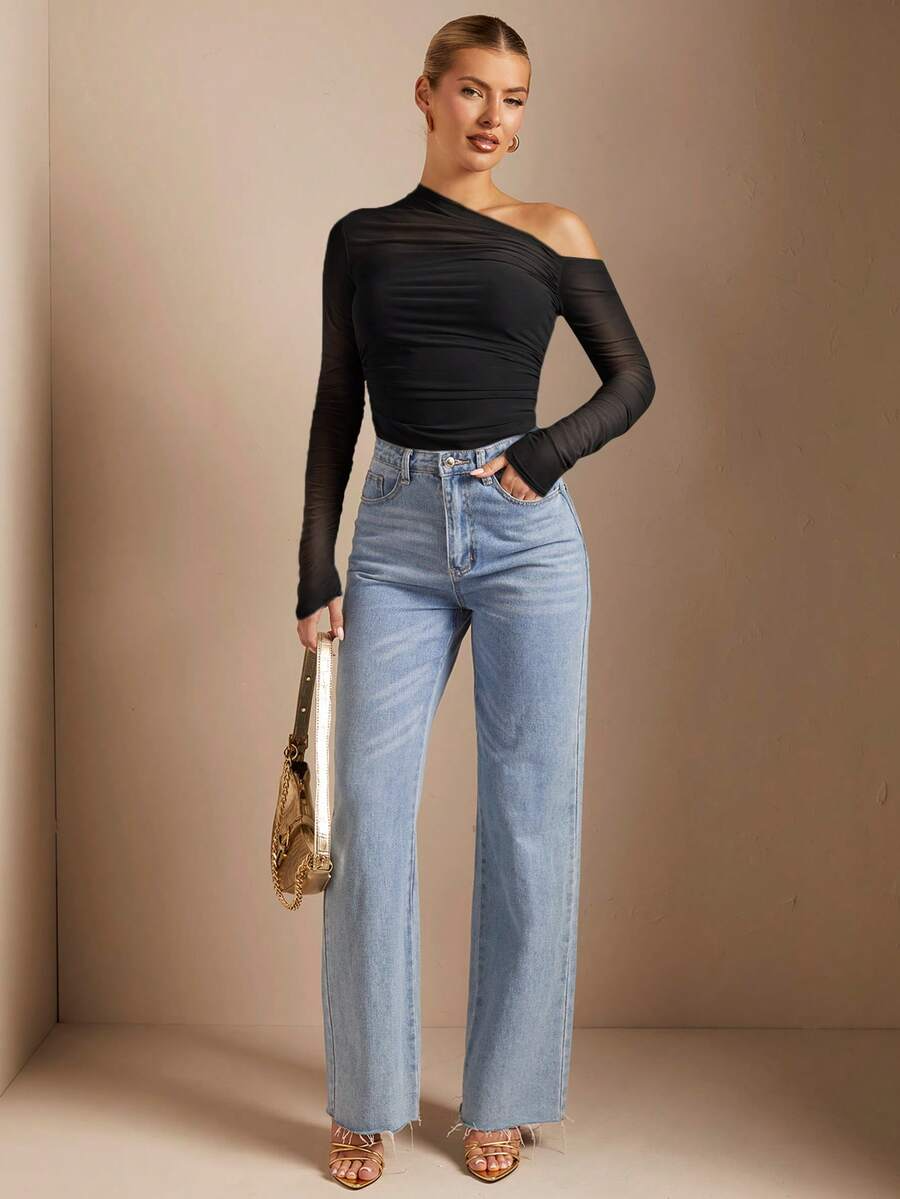 Eclipse Black Asymmetric Mesh Top
