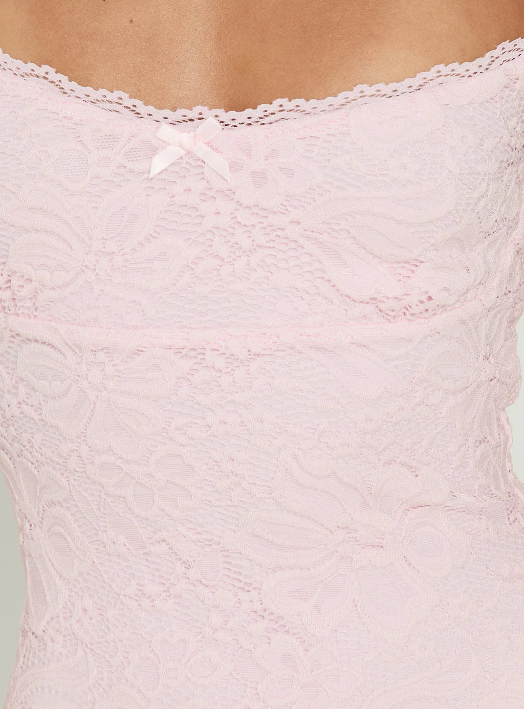 Blush Bloom Pink Lace Mini Dress