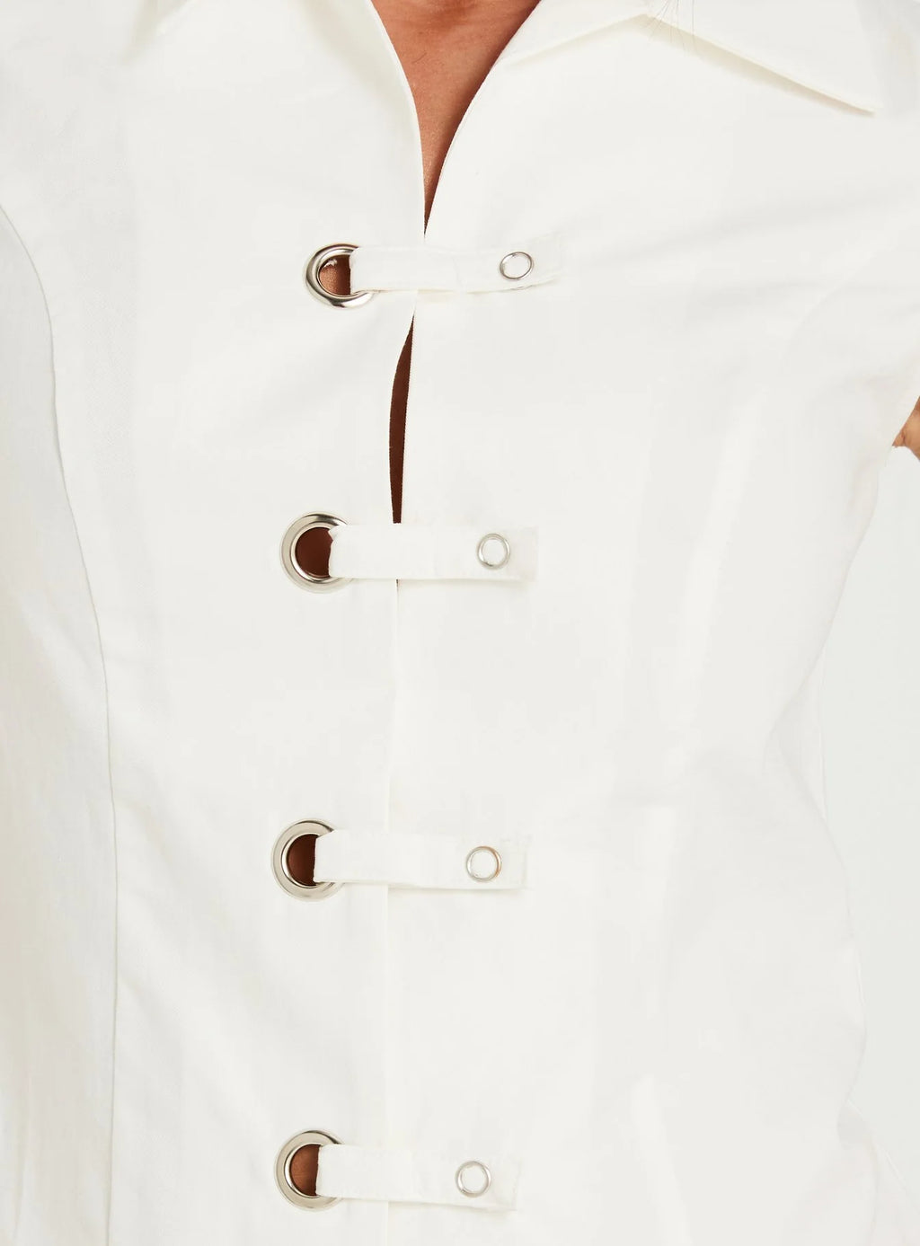 Hardware Muse White Fitted Shirt