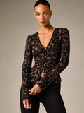 Wild Side Leopard Mesh Cardigan Top