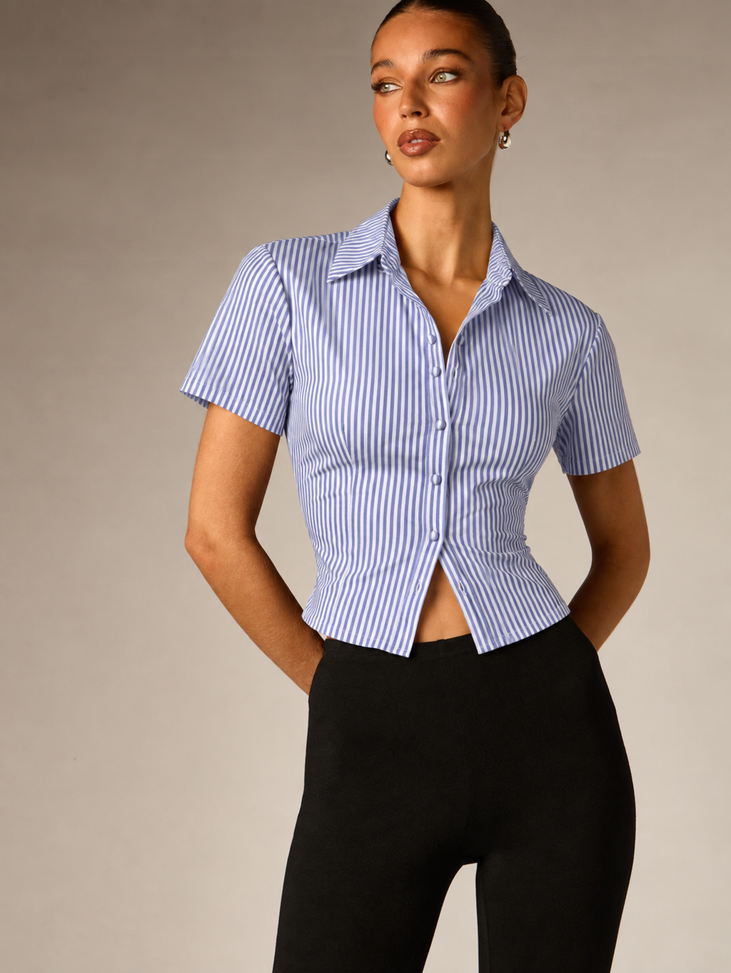 Blue Hour Striped Fitted Shirt