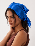 Royal Blue Satin Hair Bandana